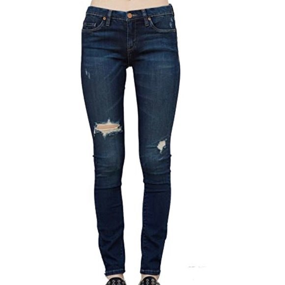 🐞3/$20 Blank NYC Classique Distressed Skinny Jeans Size 27 - Picture 1 of 14